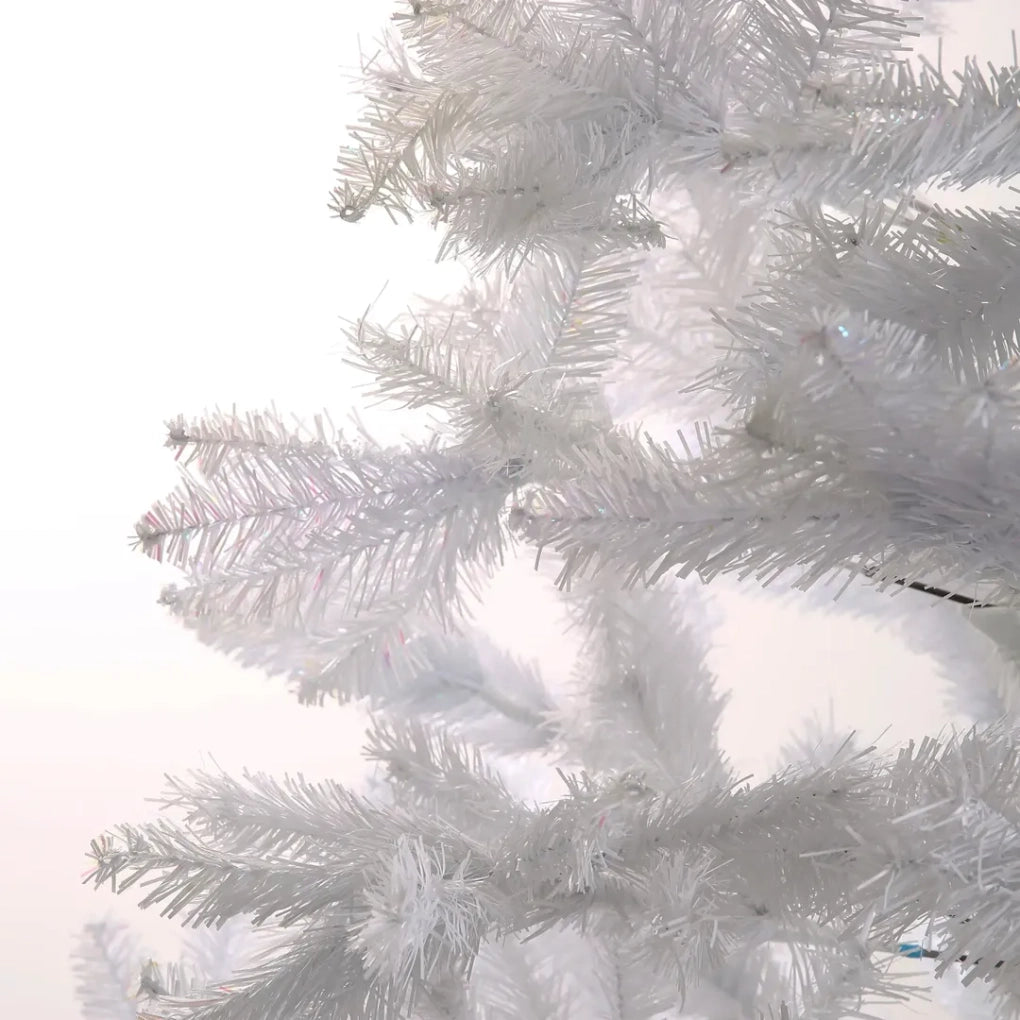 Feeric Blooming White Artificial Christmas Tree (7.87 ft.)