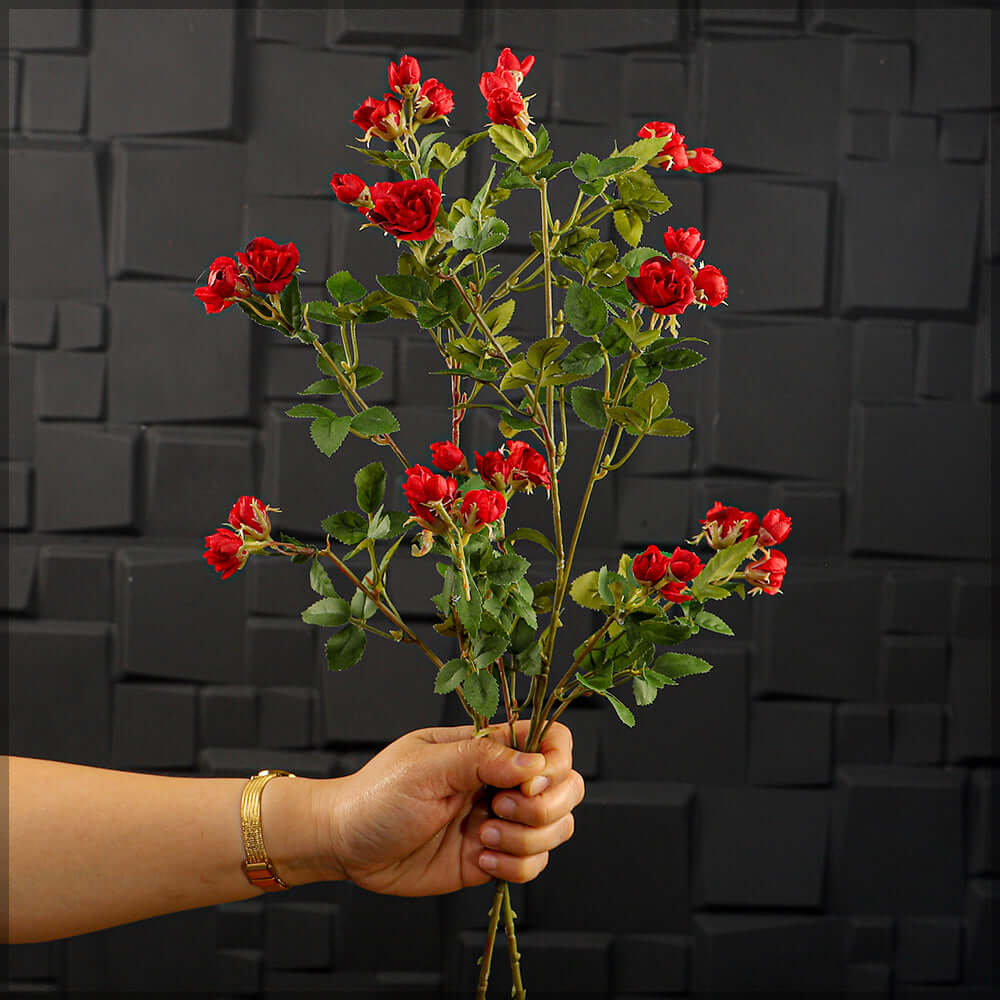 2pcs Artificial Mini Rose Flower Stem