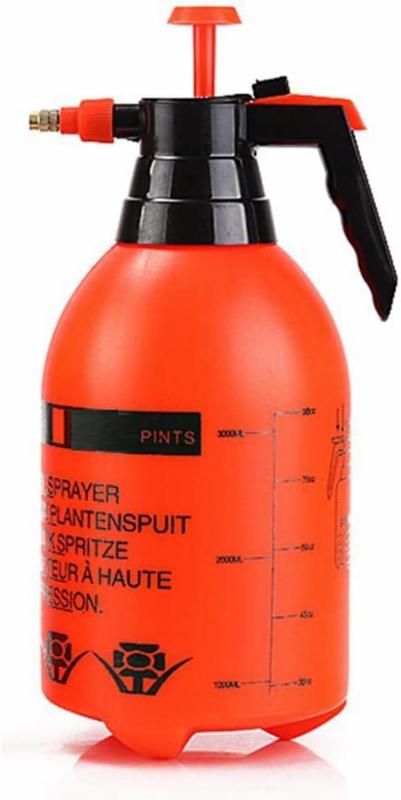 GARDEN SPRAYER, PORTABLE PRESSURIZED SPRAYER ONE HAND PRESSURE SPRAYER BOTTLE, ADJUSTABLE NOZZLE, USE WITH WATER CHEMICALS