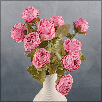Artificial 5heads Silk Single Stem Flowers