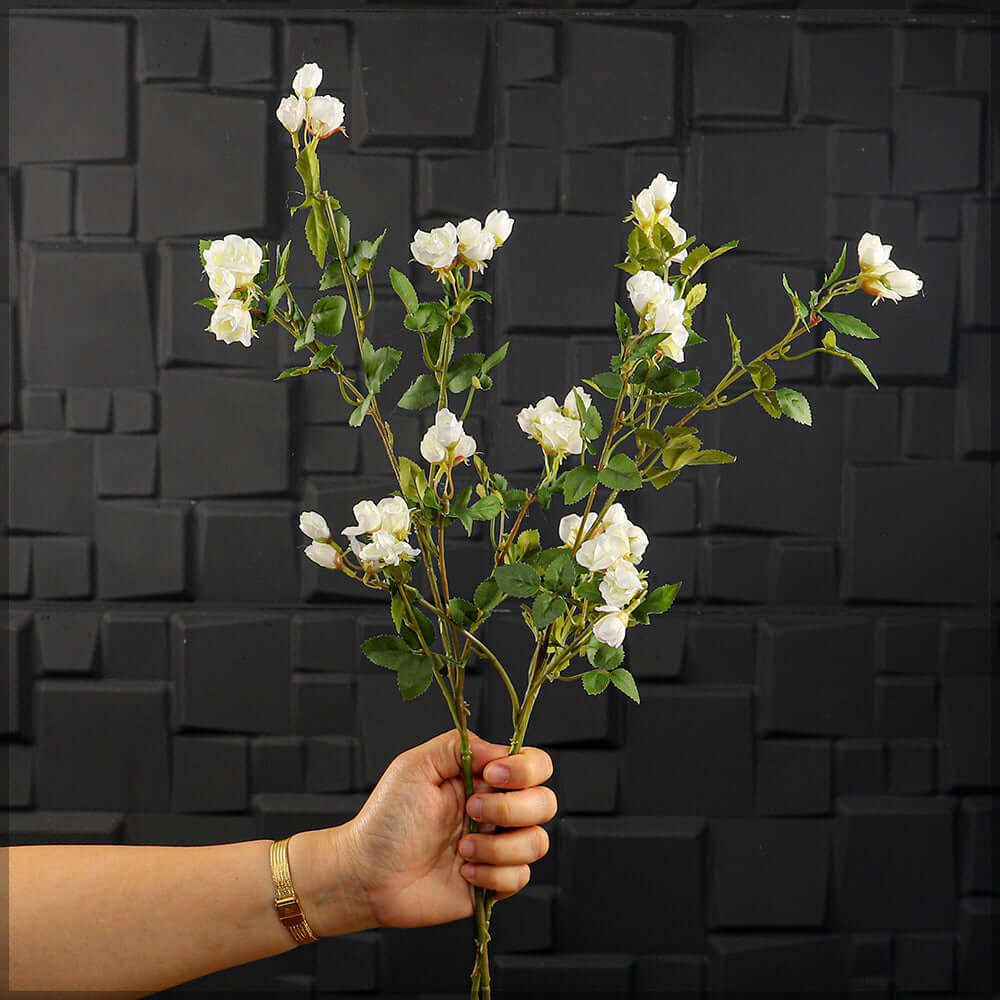 2pcs Artificial Mini Rose Flower Stem