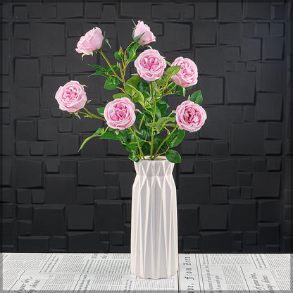 Artificial 4heads Rose Flower Stem