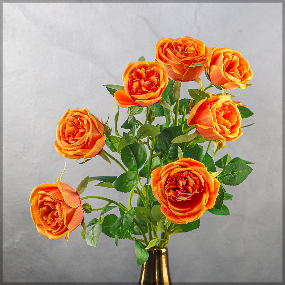 Artificial 4heads Rose Flower Stem