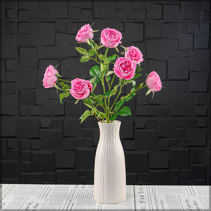 Artificial 4heads Rose Flower Stem