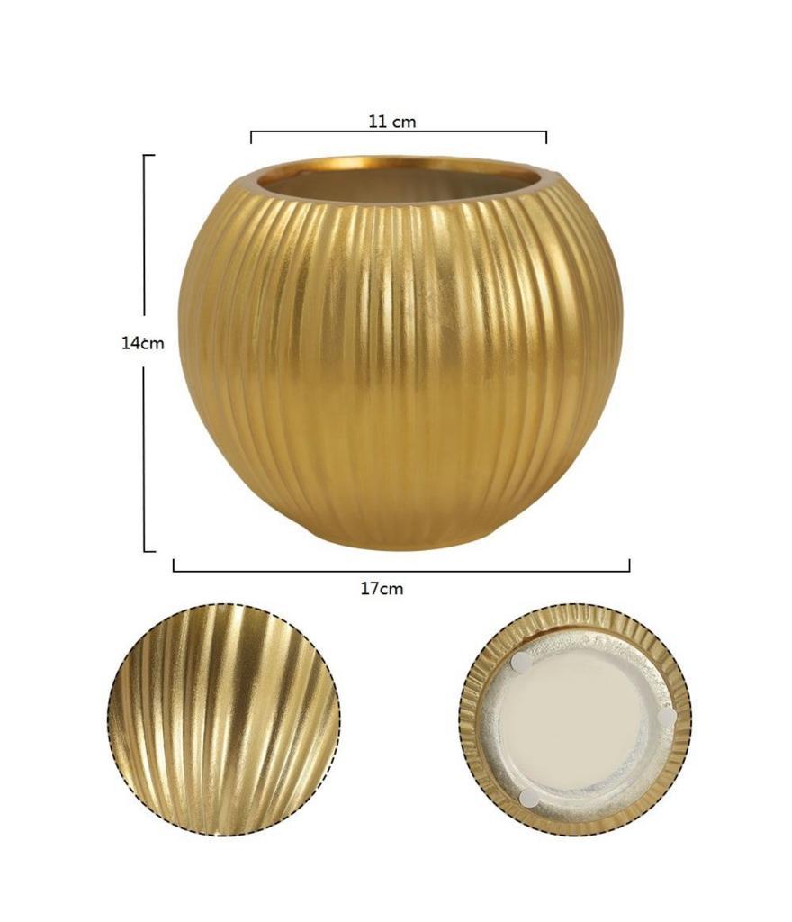 Modern Gold Ceramic Vase Flower-SQ478G