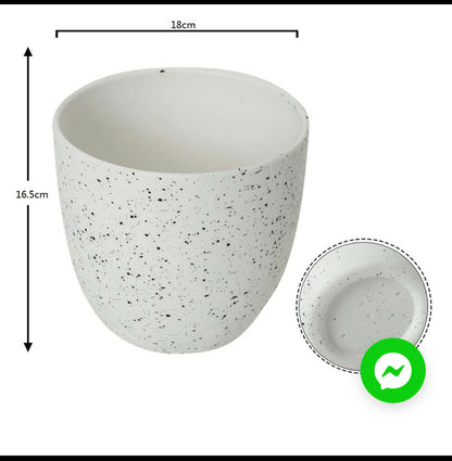 Material: Plastic. Frost Plastic Plant Pots-P02-T-PY